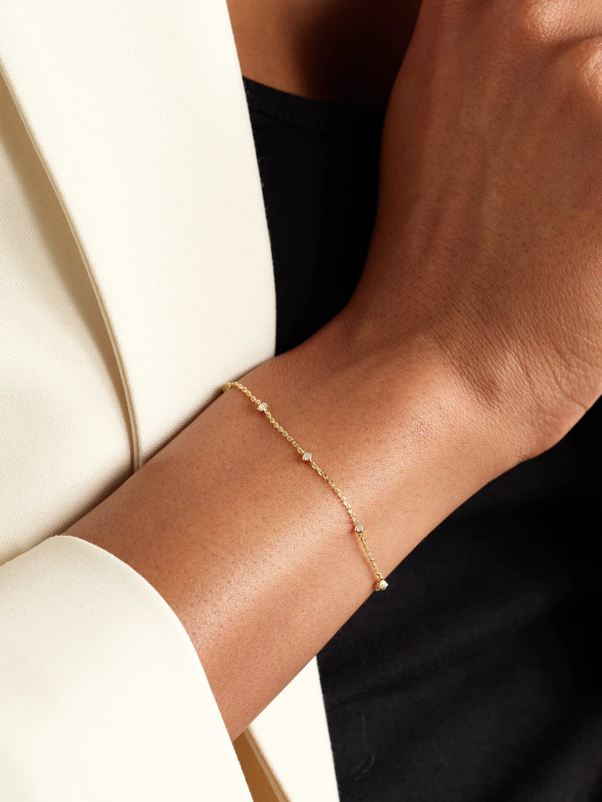 Image of Bracelets. Product name - 10-karat Gold Diamond Bracelet in Multi colour by brand - STONE AND STRAND