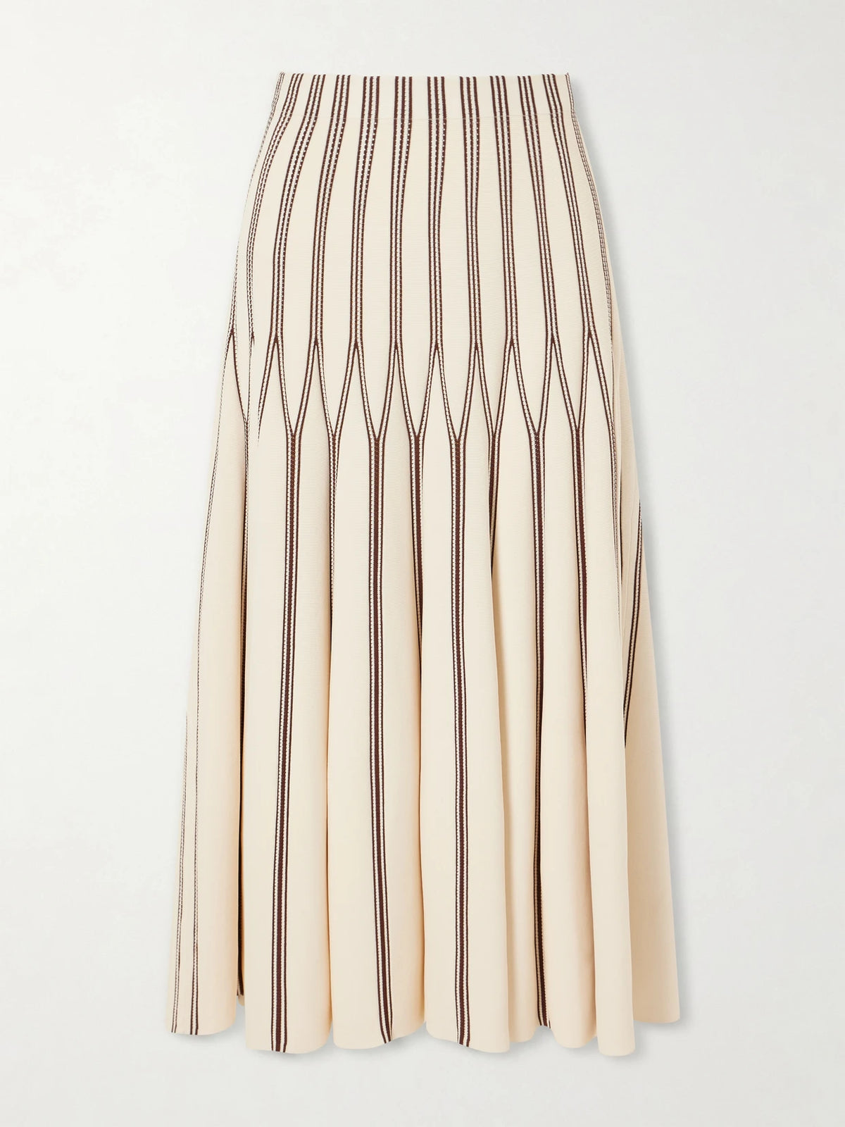 Zimmermann Valiant Striped Knitted Midi Skirt