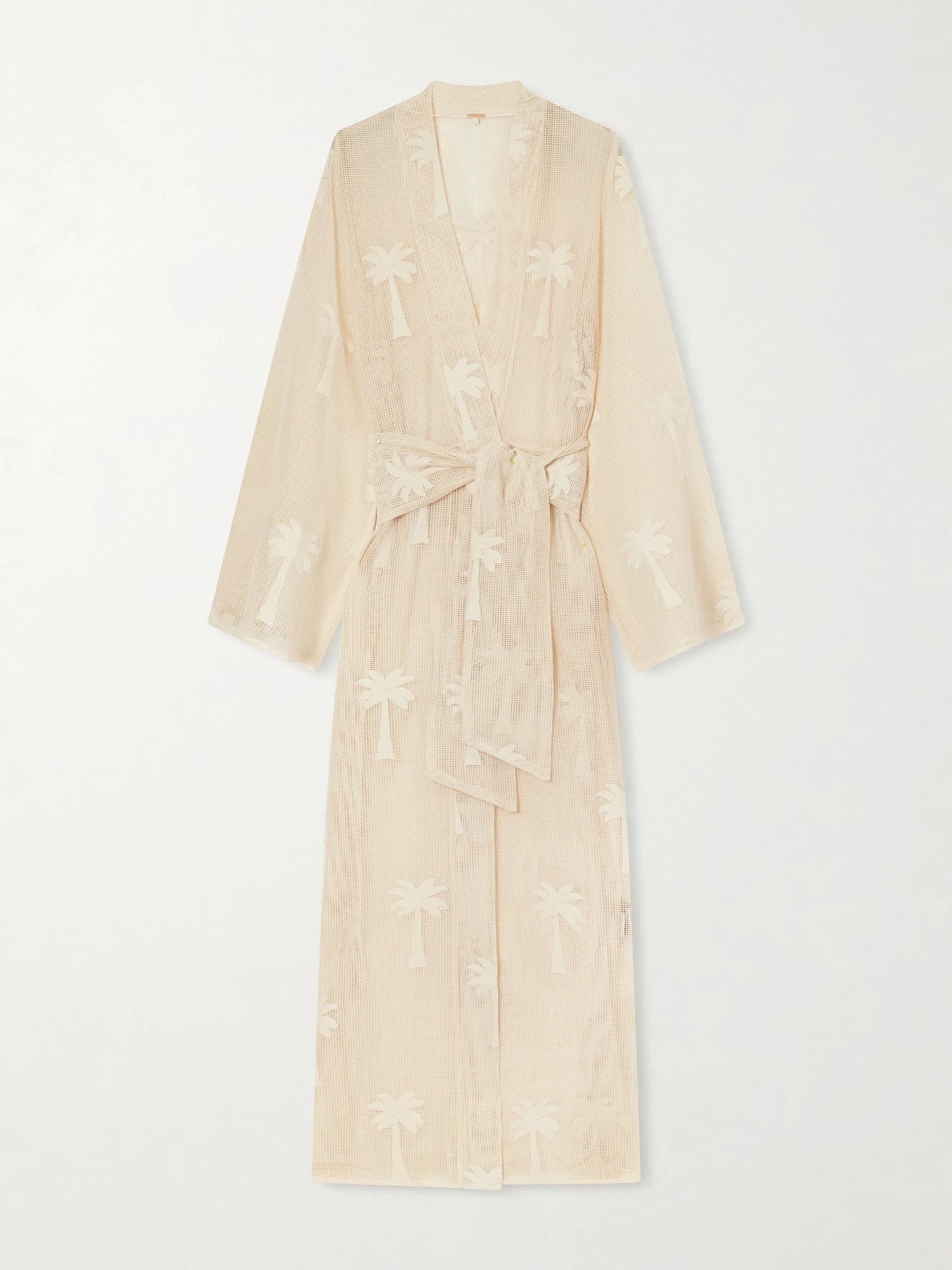 Palm & Soul Printed Cotton-mesh Coverup
