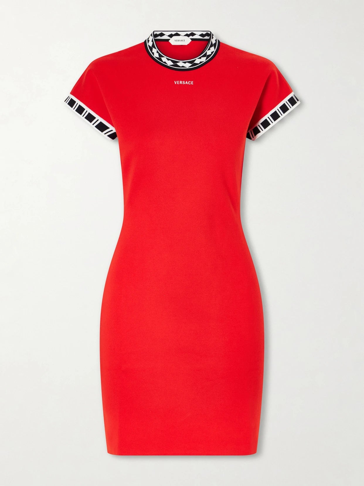 Logo-embroidered Cotton Mini Dress