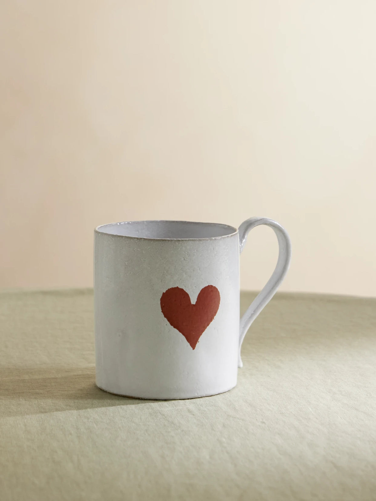 + John Derian Heart Glazed Ceramic Mug