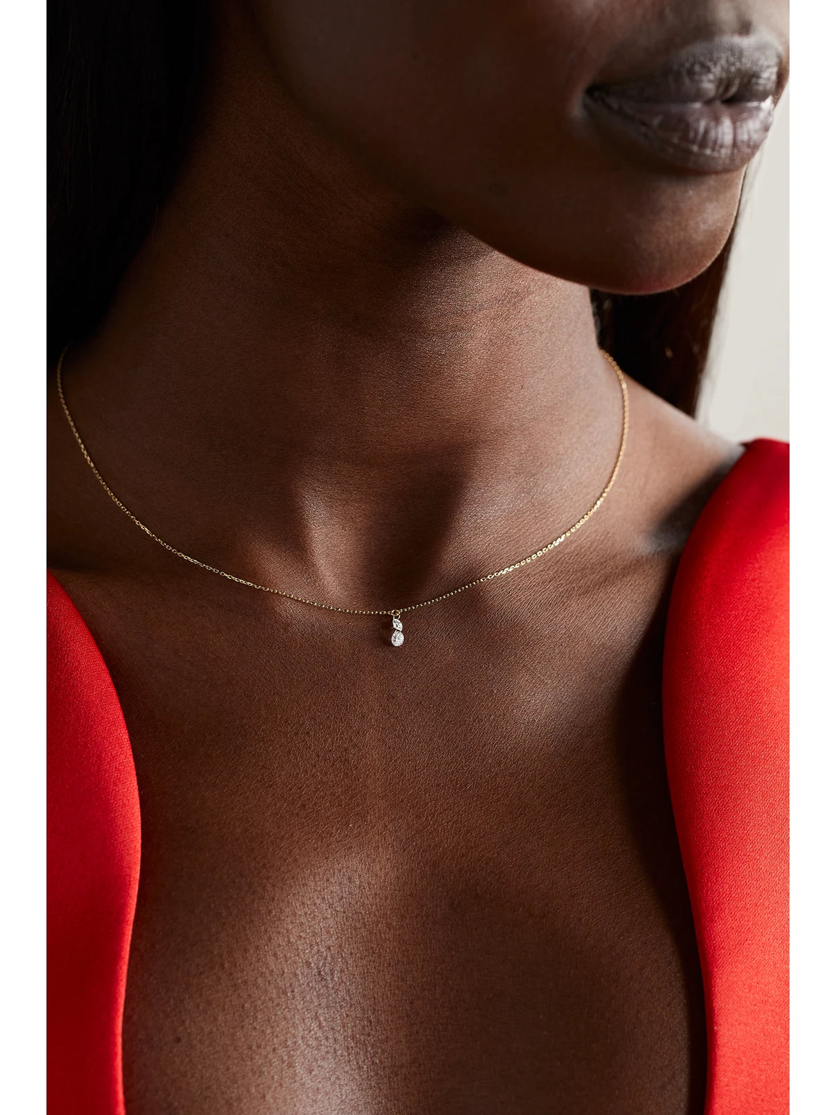 Image of Necklaces. Product name - 14-karat Gold Diamond Necklace in Multi colour by brand - Mizuki