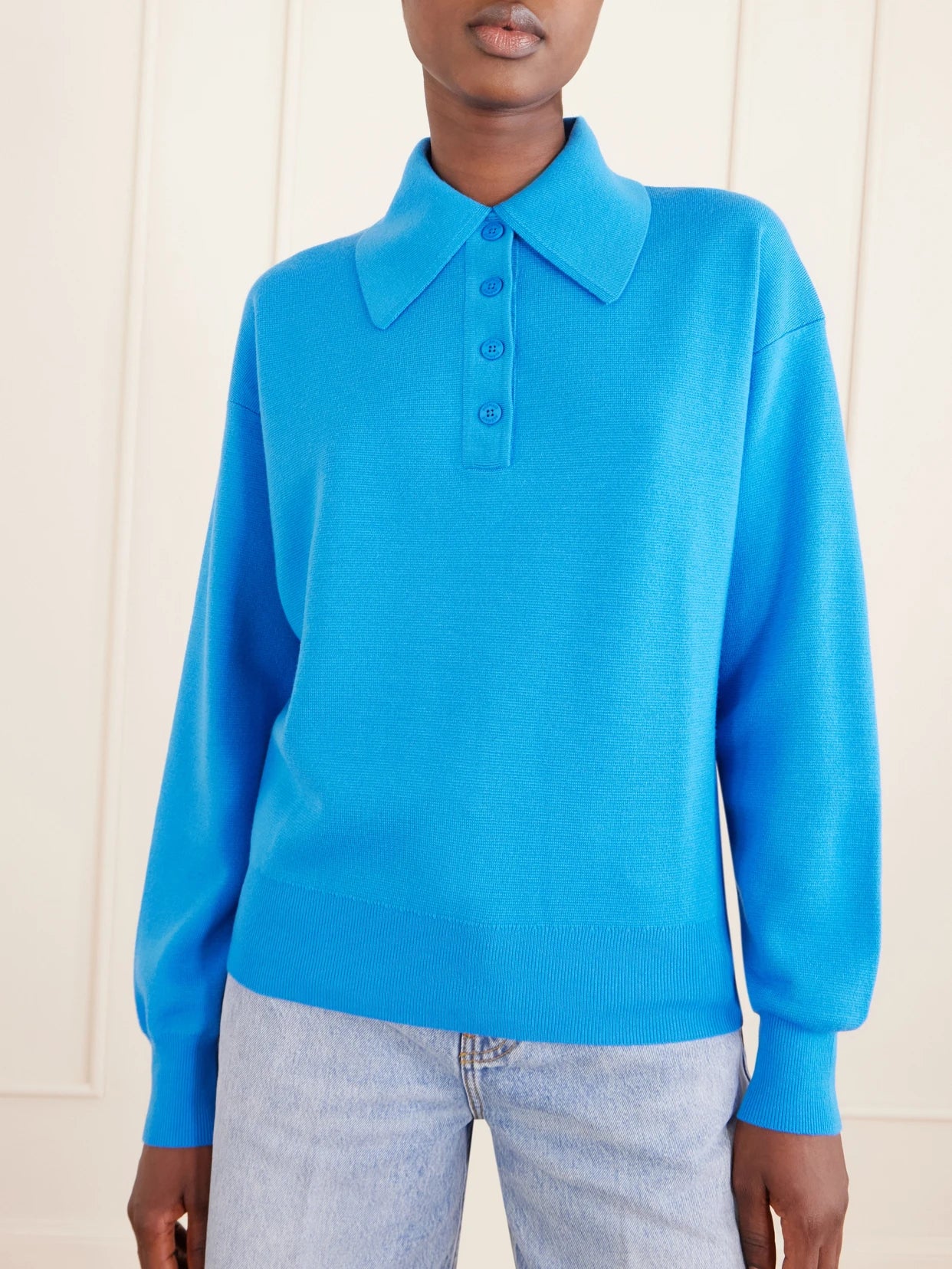 Claudia Knitted Wool Polo Shirt