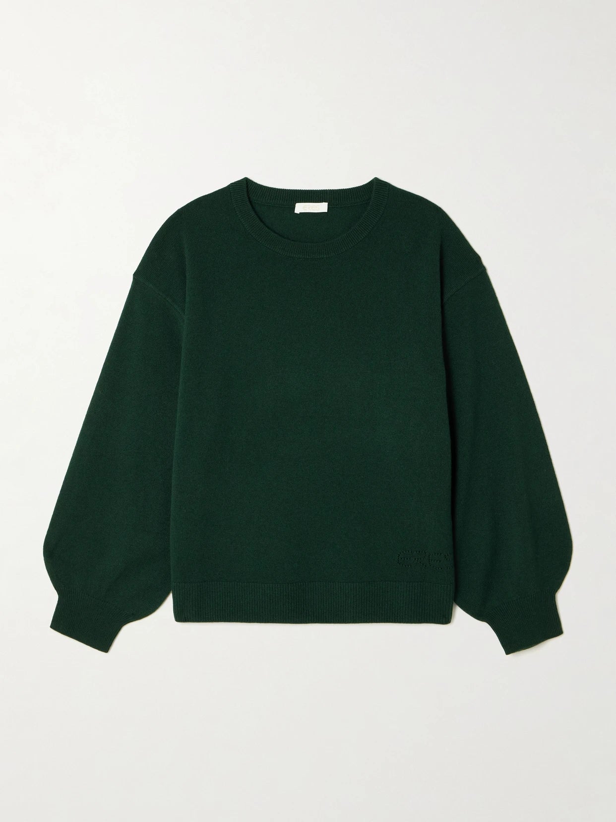 Image of Sleepwear & Loungewear. Product name - Colorama Maille Famous Wool And Cashmere-blend Sweater in Green colour by brand - Eres