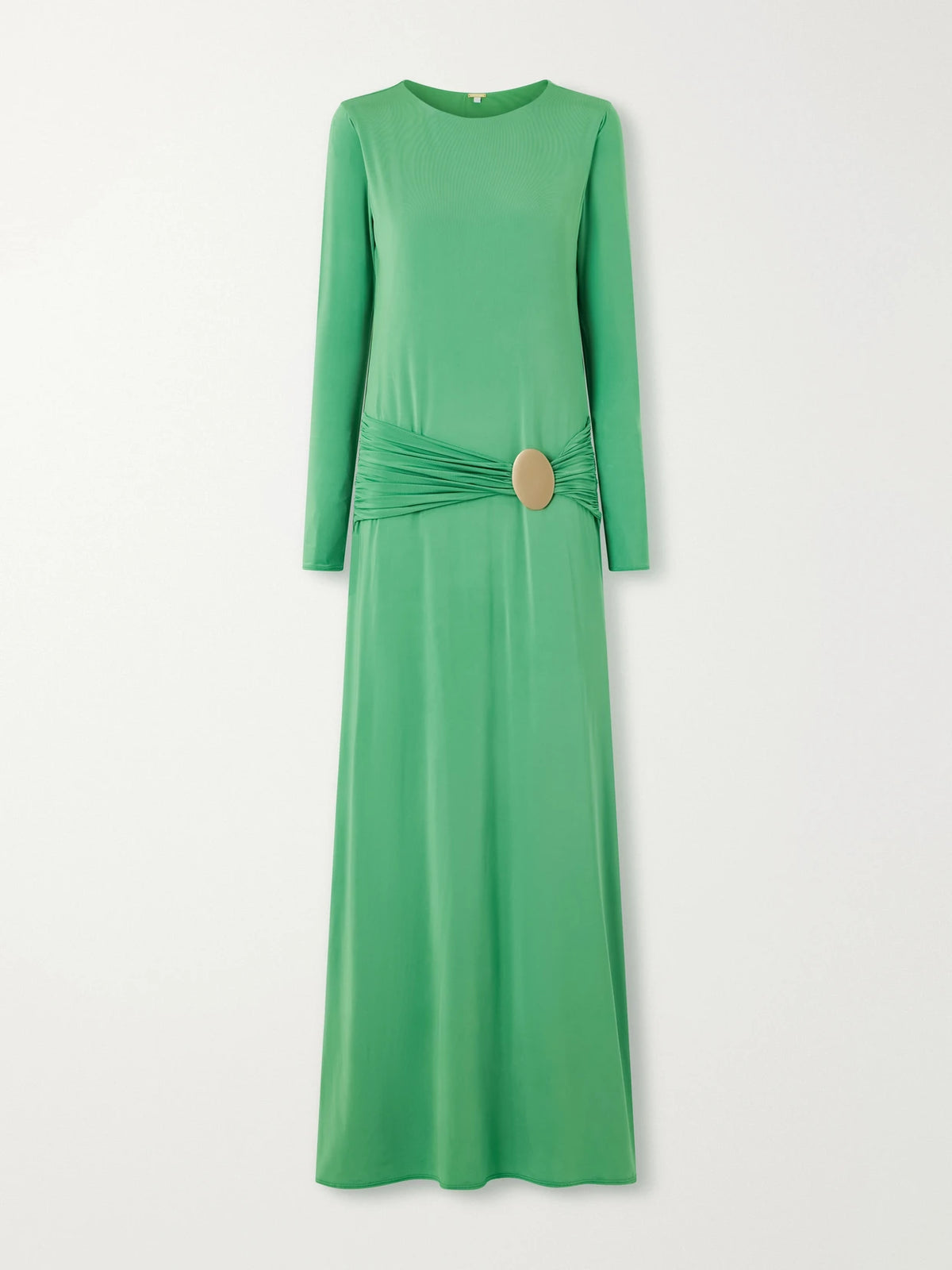 Cala de la Cruz Embellished Gathered Stretch-jersey Maxi Dress