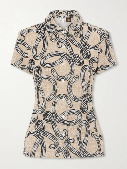 +paula's Ibiza Printed Cotton-blend Terry Shirt