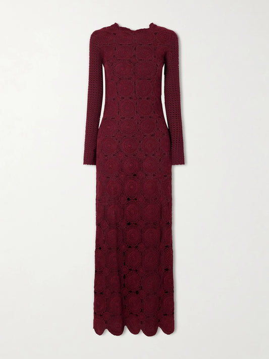 Siula Crocheted Cotton Maxi Dress
