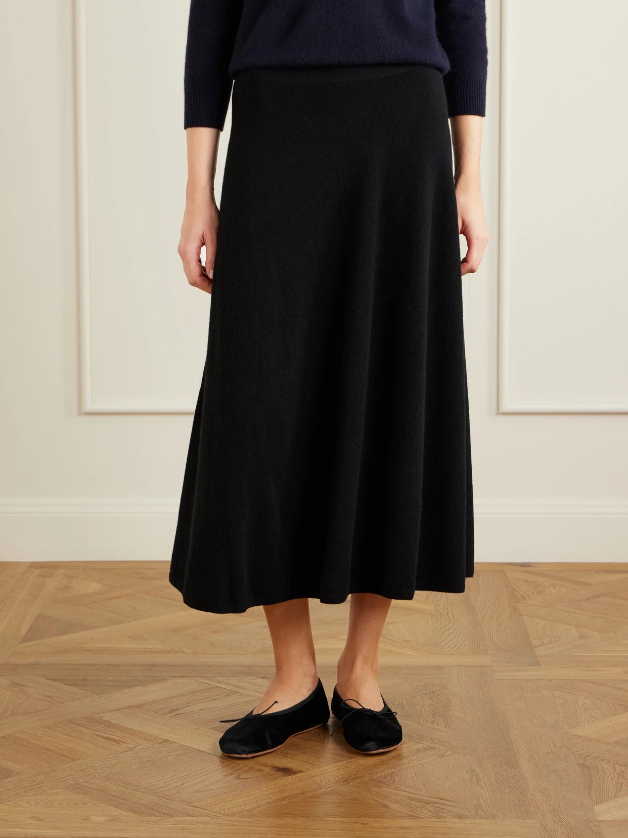 Masini Cashmere-blend Midi Skirt