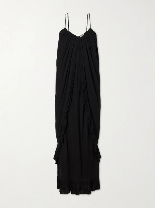 Zimmermann Valiant Floating Draped Jersey Maxi Dress