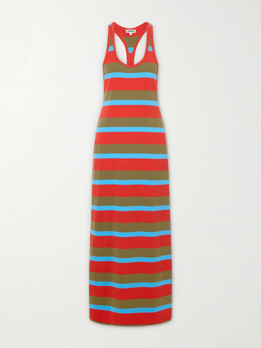 Encino Striped Cotton-blend Maxi Dress