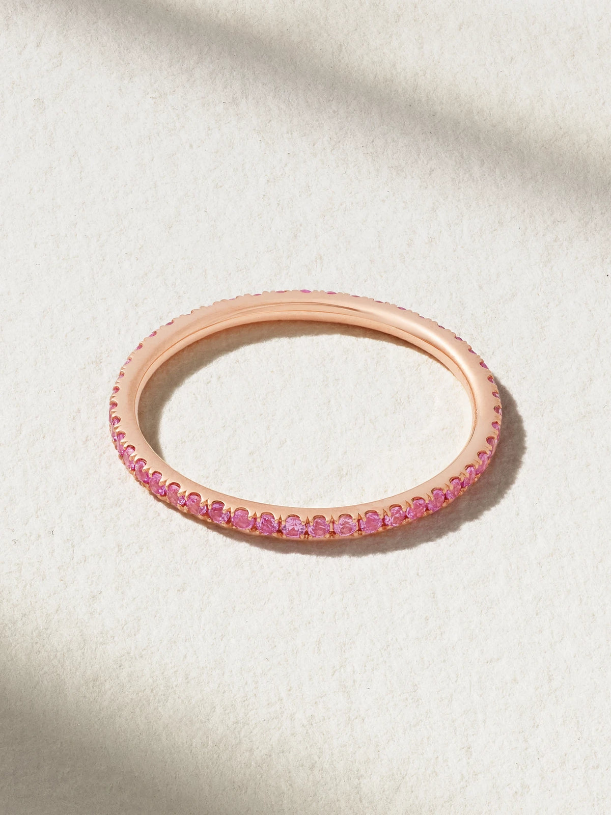 Thread 18-karat Rose Gold Sapphire Ring