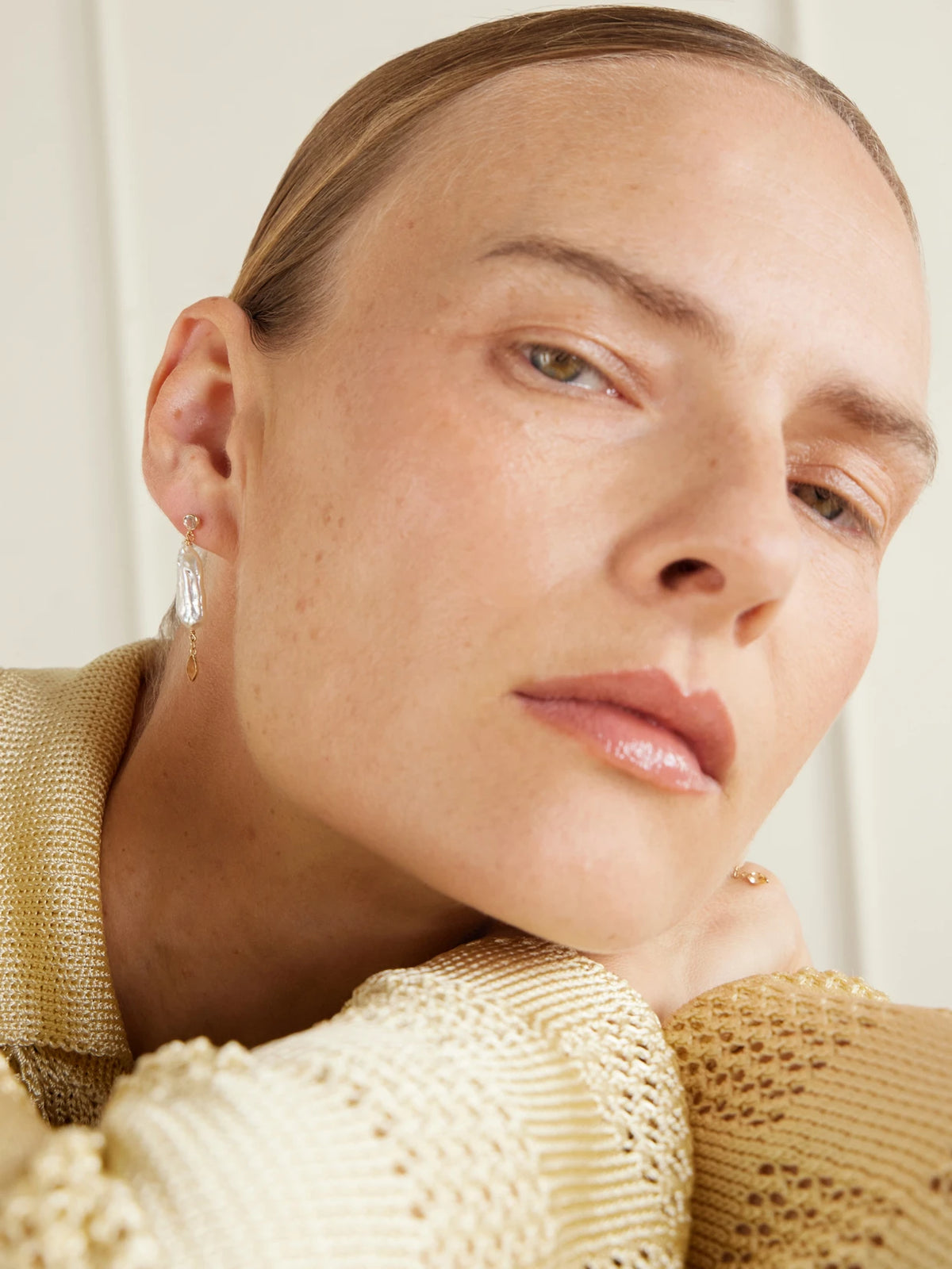Image of Earrings. Product name - Marisol 14-karat Gold, Citrine, Sapphire And Pearl Earrings in Multi colour by brand - Loren Stewart