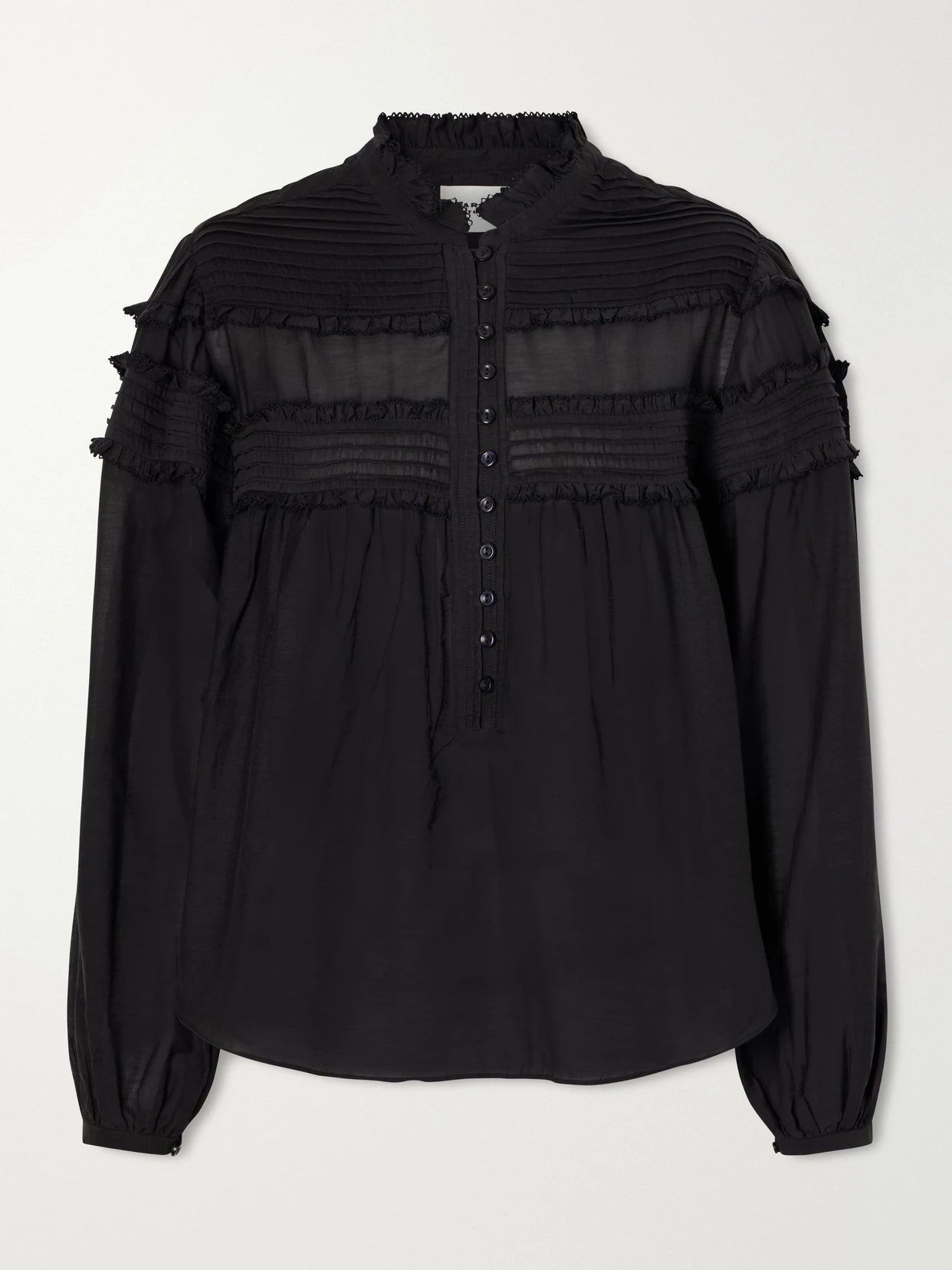 Doane Ruffled Cotton-blend Voile Blouse