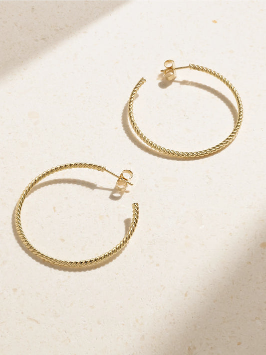 Cablespira 18-karat Gold Hoop Earrings