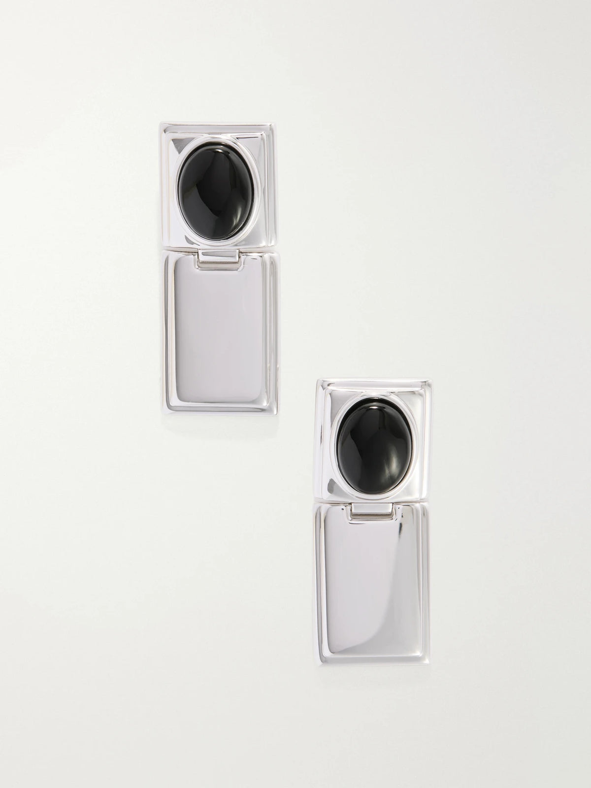 Déhanche Signet Stone Hinge Gold-plated Onyx Earrings