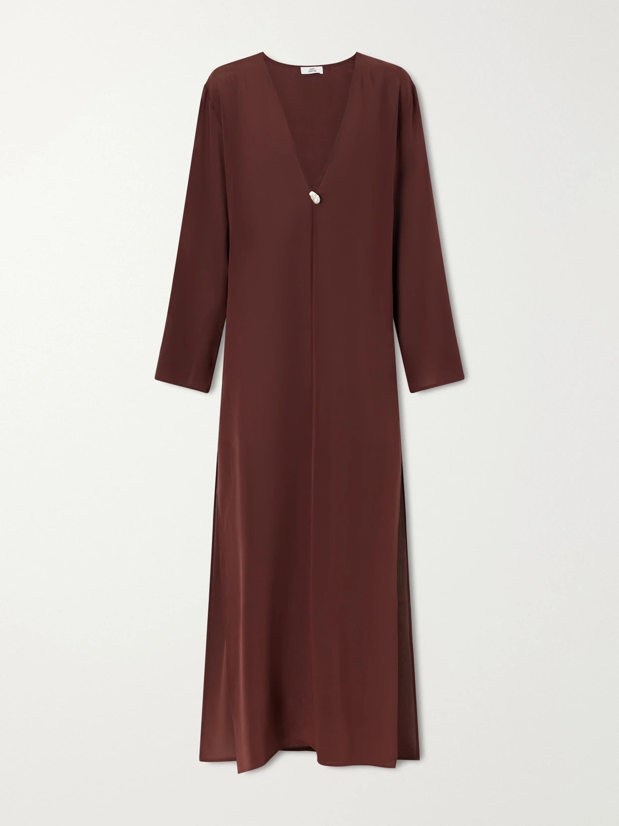 Pearl-embellished Silk-chiffon Kaftan