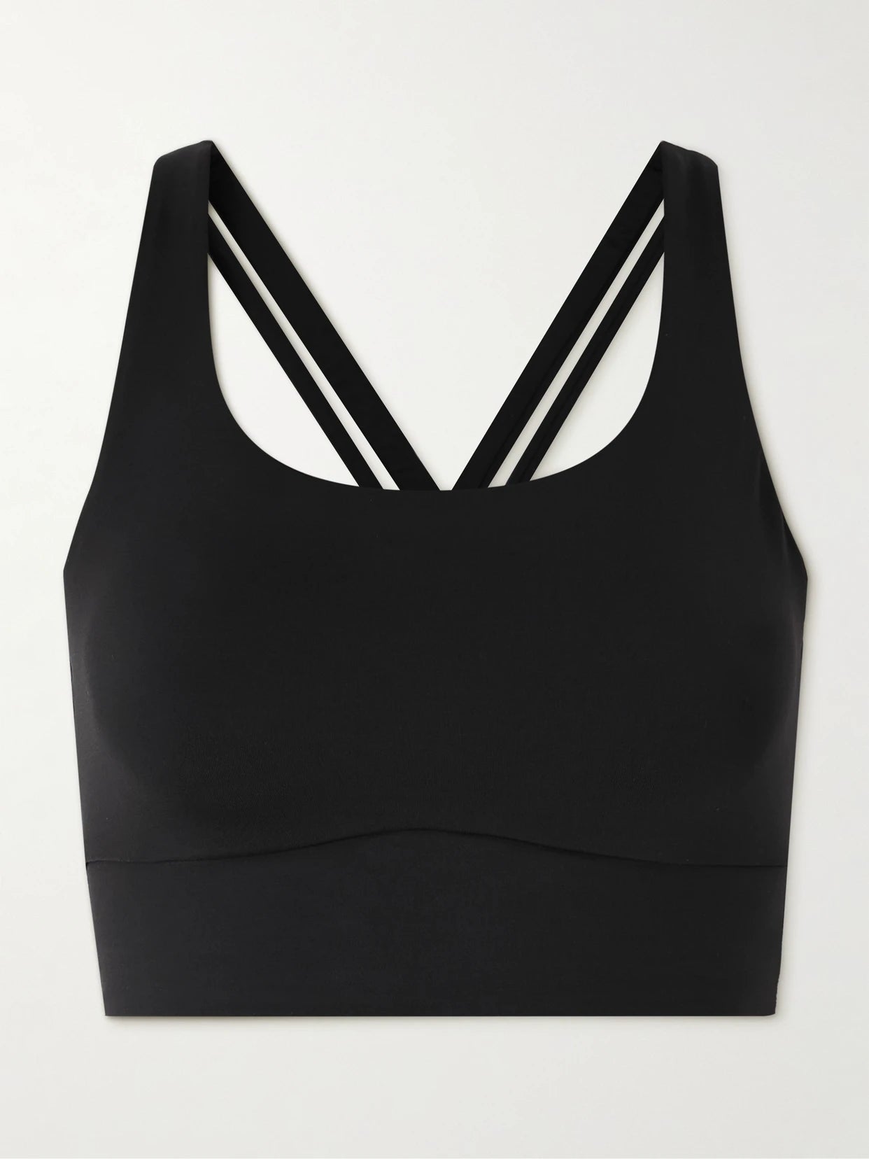 Image of Activewear. Product name - Energy Longline Medium Support Luxtreme Sports Bra in Black colour by brand - lululemon