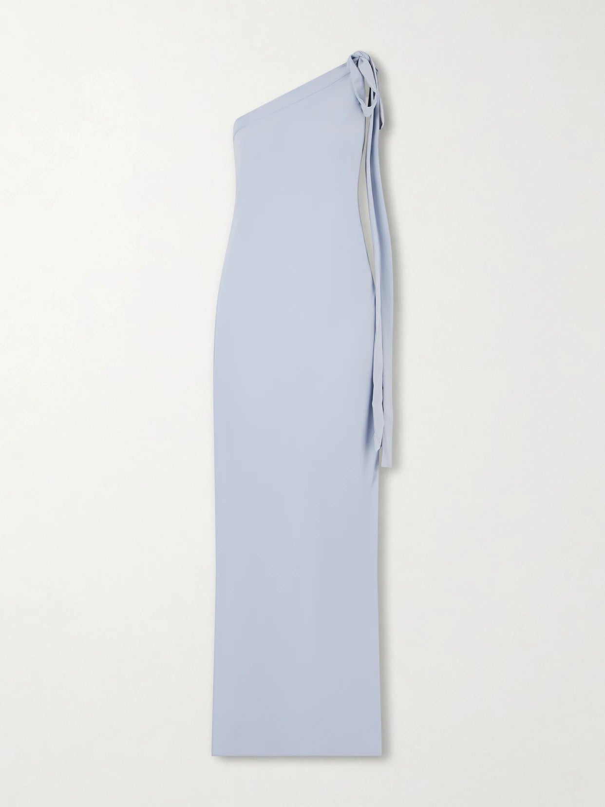 Alexander One-shoulder Bow-detailed Crepe Gown