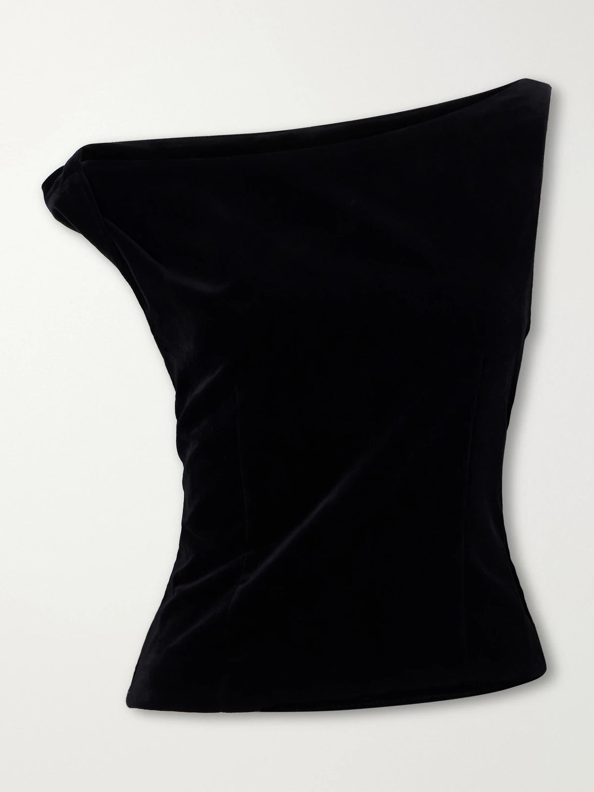 RÓHE Draped Cotton-velvet Top