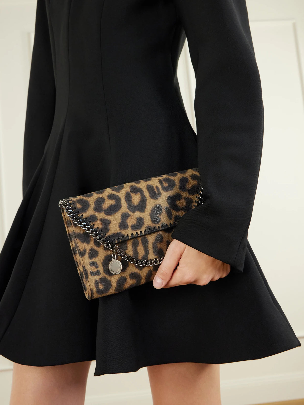 Image of Bags. Product name - Falabella Leopard-print Shoulder Bag in Leopard print colour by brand - Stella McCartney