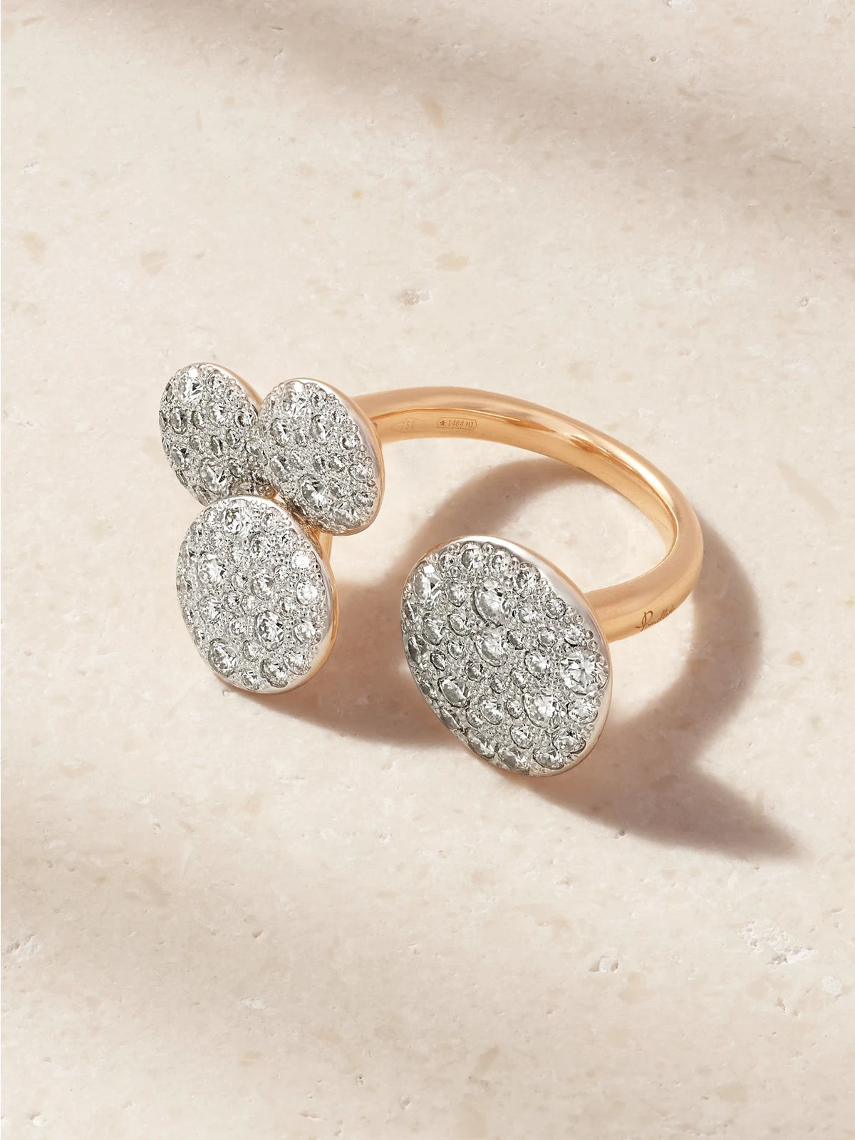 Pomellato Sabbia 18-karat Rose And Rhodium-plated White Gold Diamond Ring