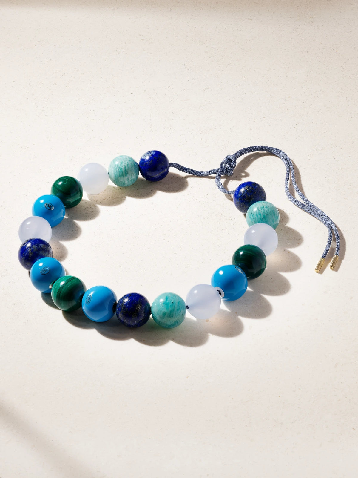 East Village Downtown 18-karat Gold, Multi-stone And Lurex Necklace