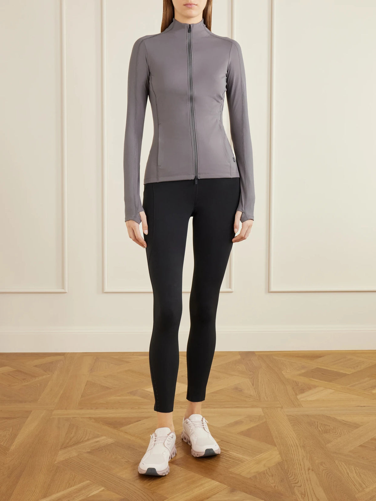 Image of Coats & Jackets. Product name - Studio Stretch Jacket in Gray colour by brand - ON