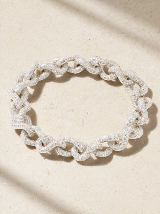 Infinity Link 18-karat White Gold Diamond Bracelet