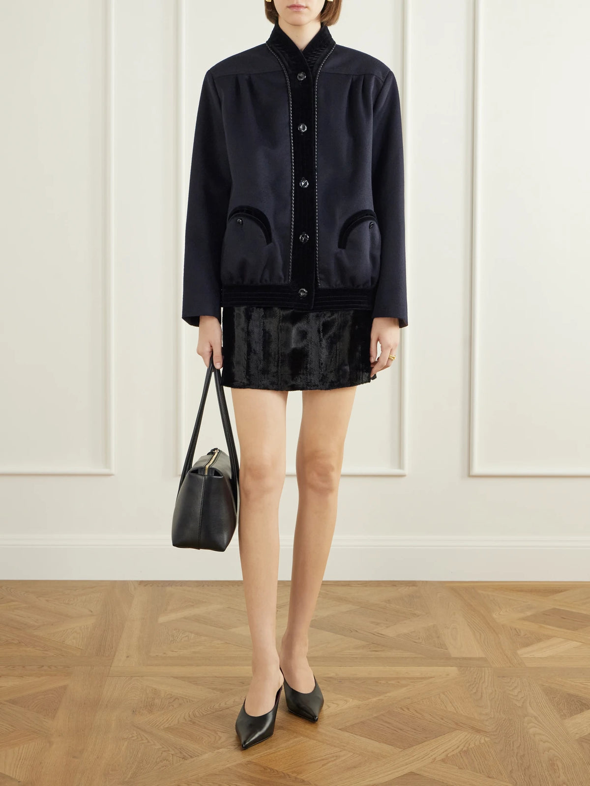 Image of Coats & Jackets. Product name - Coiba Wool And Cashmere-blend Jacket in Navy colour by brand - BLAZÉ Milano