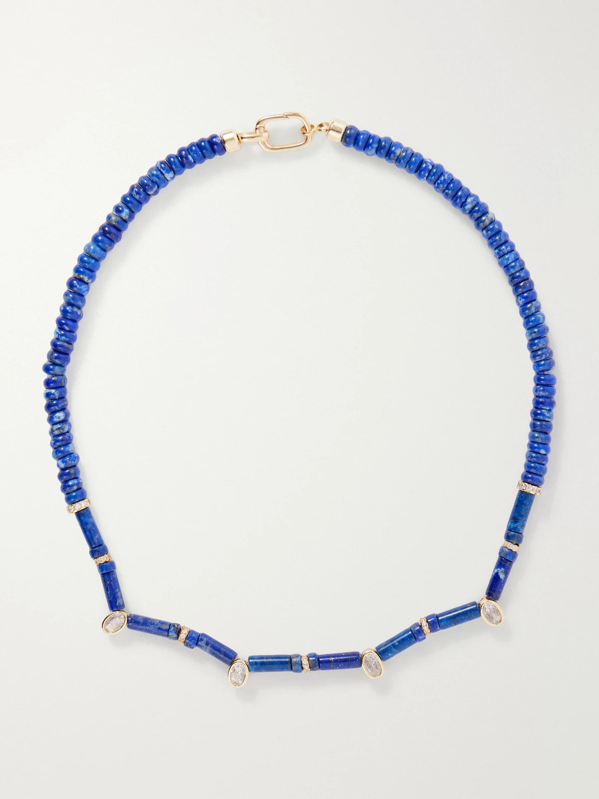 Martha Calvo Lapis Lazuli And Crystals Beaded Necklace