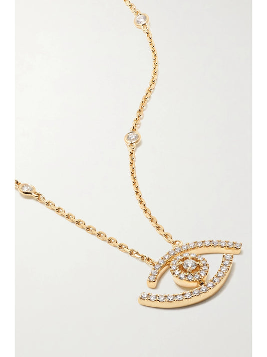 Lucky Eye 18-karat Gold Diamond Necklace