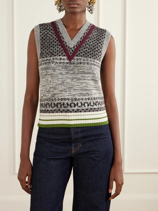 Dries Van Noten Toque Cashmere And Wool-blend Vest