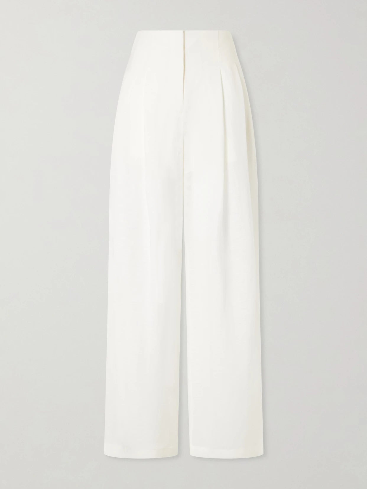Carries Linen And Silk-blend Wide-leg Pants