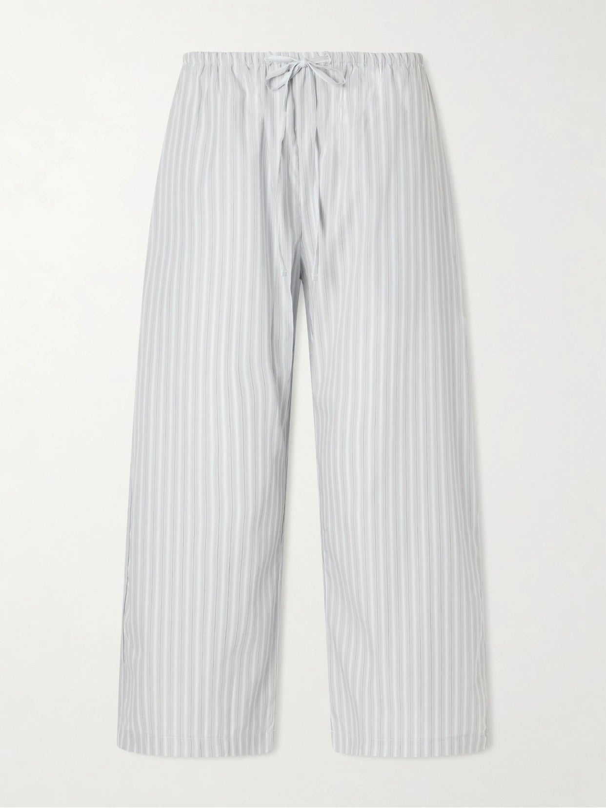 Yoshi Striped Cotton-blend Wide-leg Pants