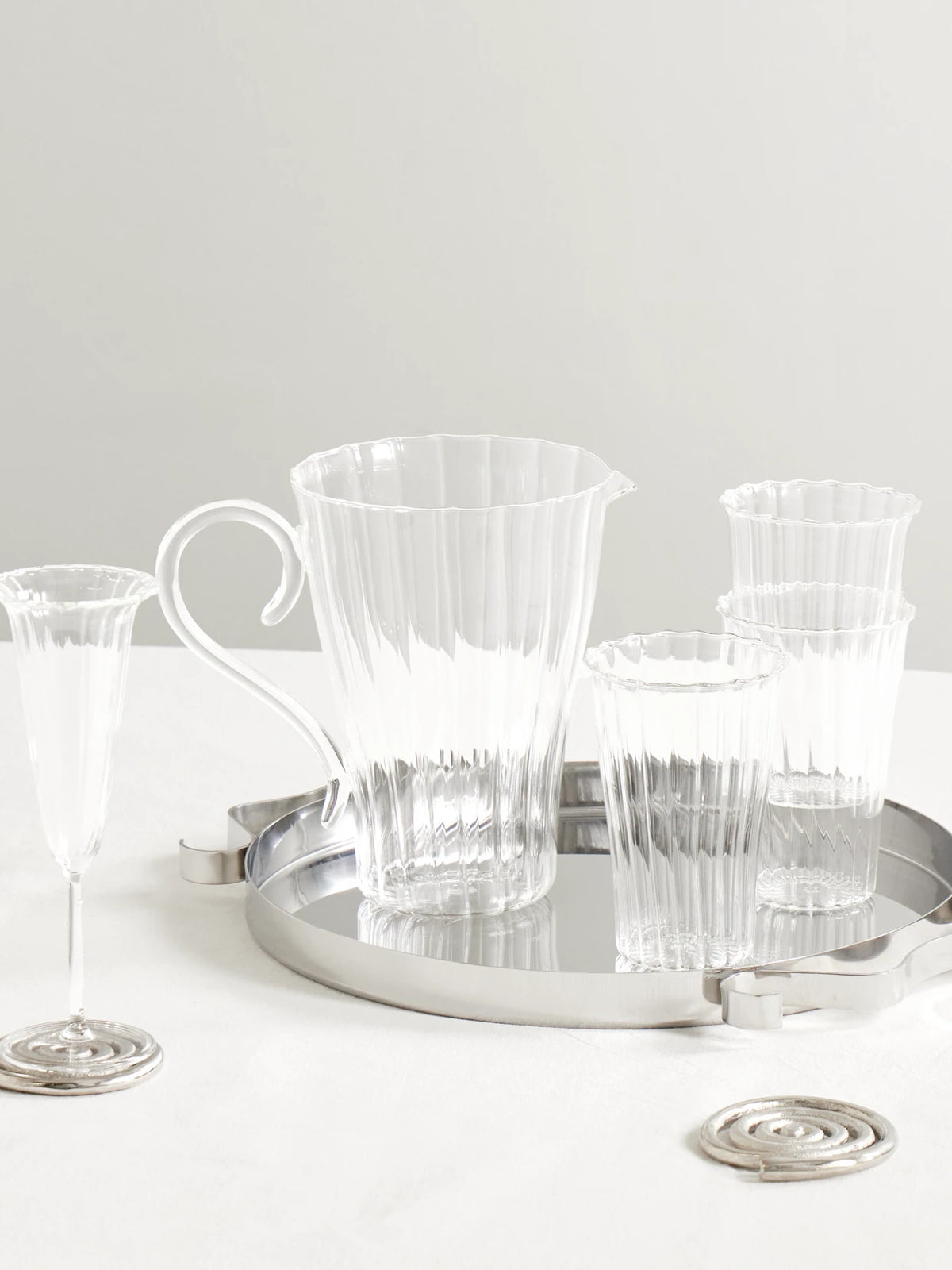 Image of Tableware. Product name - Le Pichet Glass Jug in Clear colour by brand - Sophie Lou Jacobsen