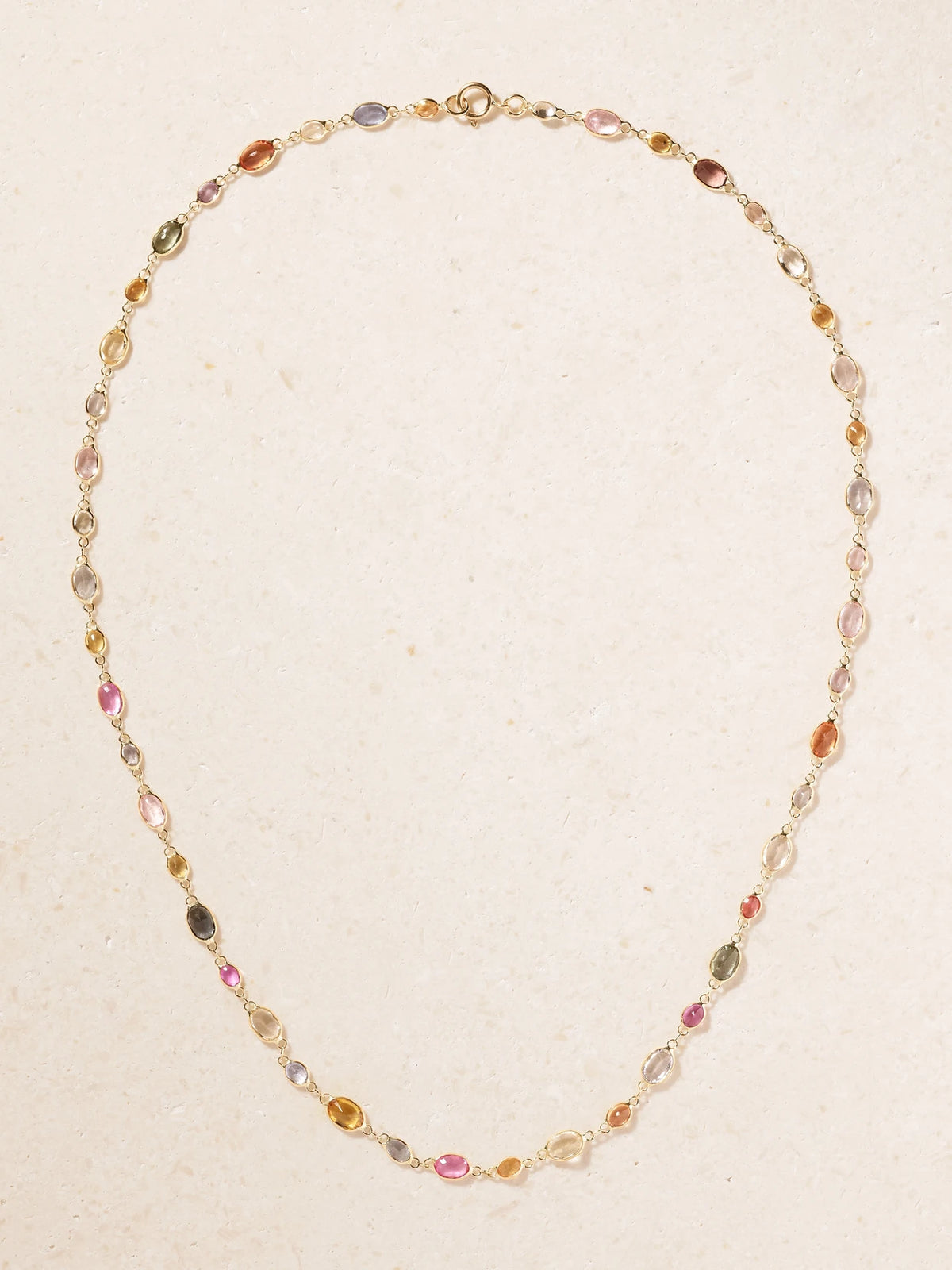 JIA JIA Chakra 18-karat Gold And Sapphire Beaded Necklace