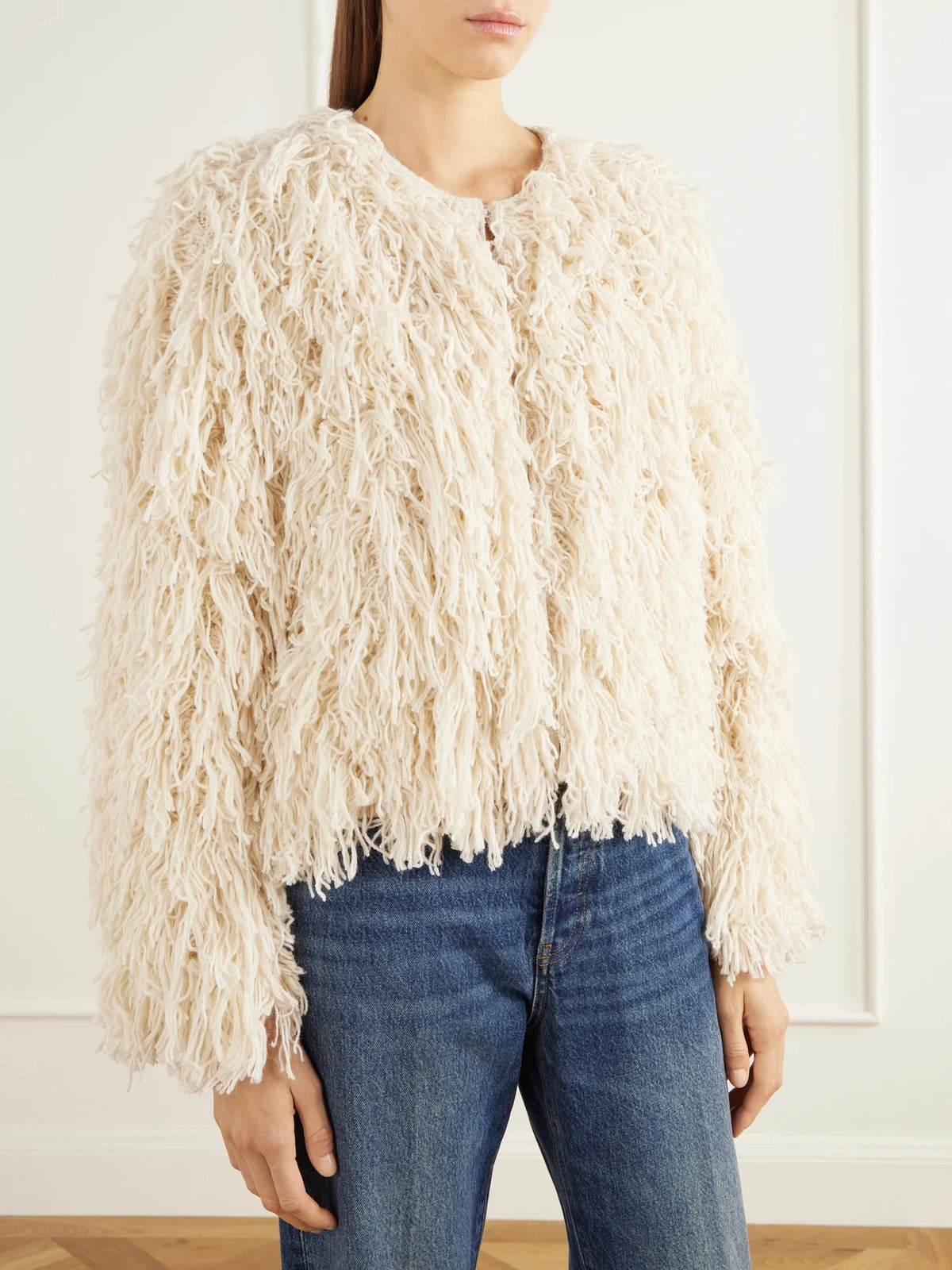 FRAME The Fringe Alpaca Wool-blend Jacket