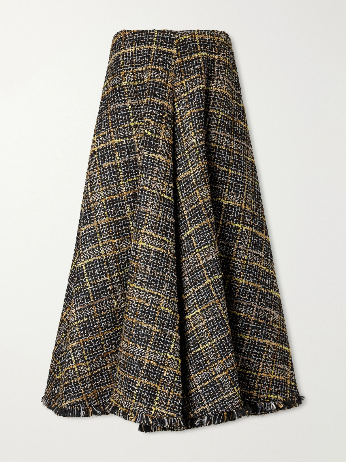 Altuzarra Varda Fringe-trimmed Tweed Midi Skirt