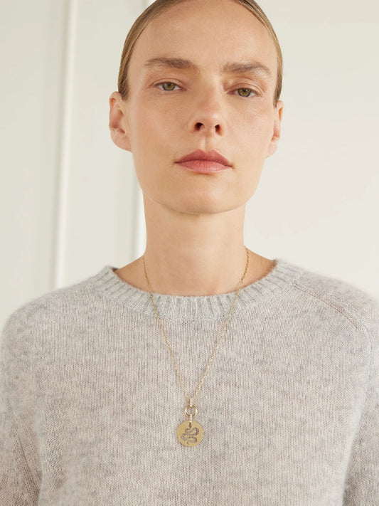 Image of Necklaces. Product name - Snake Nomad 14-karat Gold Diamond Pendant Necklace in Multi colour by brand - Diane Kordas