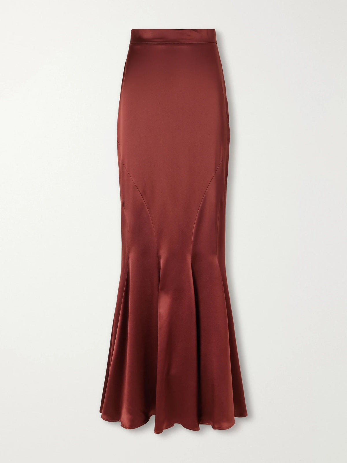 Max Mara Tabarin Pleated Silk-satin Maxi Skirt
