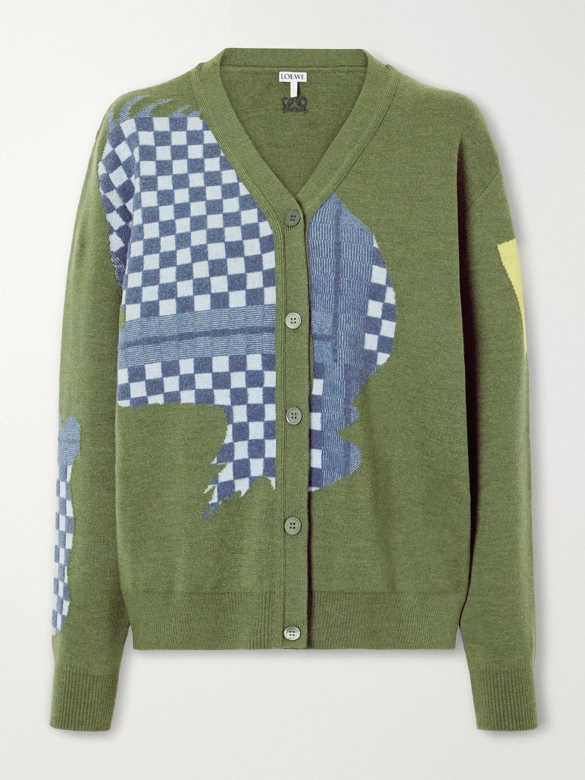 LOEWE + Cosima Von Bonin Intarsia-knit Wool-blend Cardigan