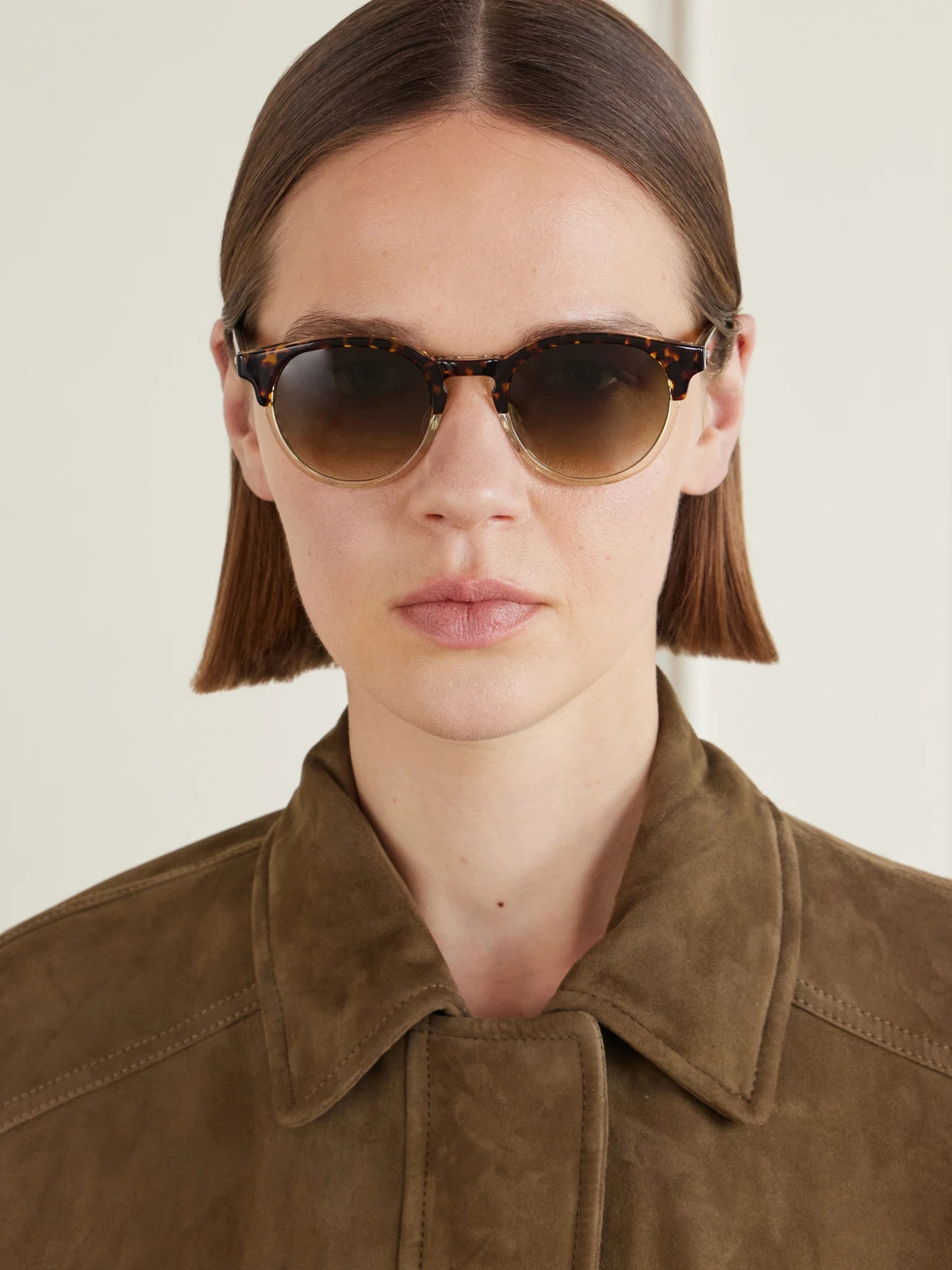 Image of Sunglasses. Product name - Beckford Sun Round-frame Tortoiseshell Acetate Sunglasses in Multi colour by brand - Barton Perreira