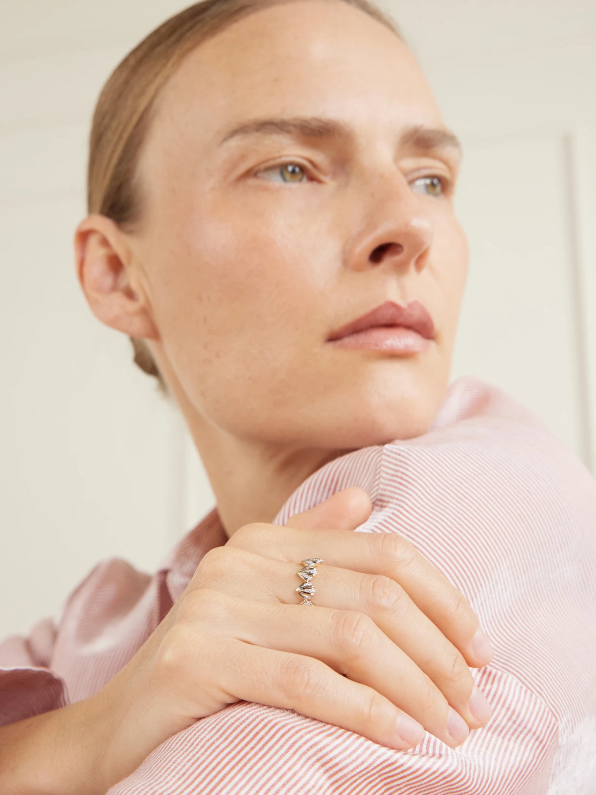 Image of Rings. Product name - 18-karat Gold Diamond Ring in Multi colour by brand - Yvonne Léon