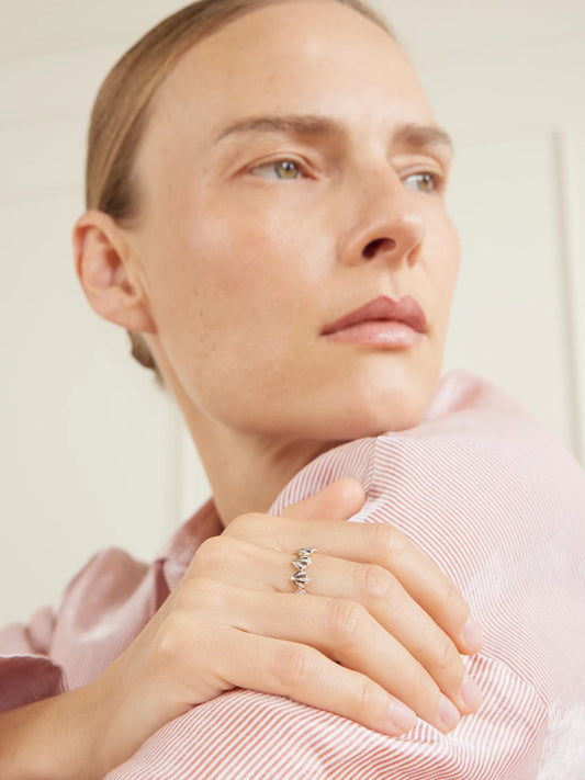 Image of Rings. Product name - 18-karat Gold Diamond Ring in Multi colour by brand - Yvonne Léon