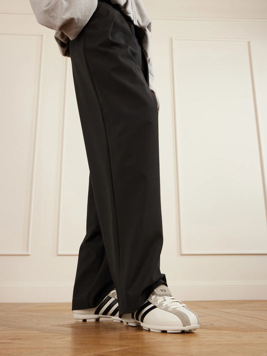 + Y-3 Field Suede-trimmed Leather Sneakers