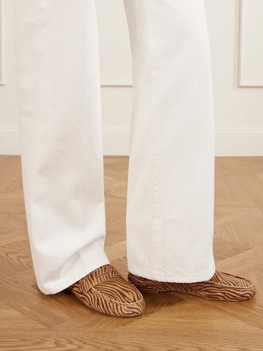 Zebra-print Calf Hair Penny Loafers