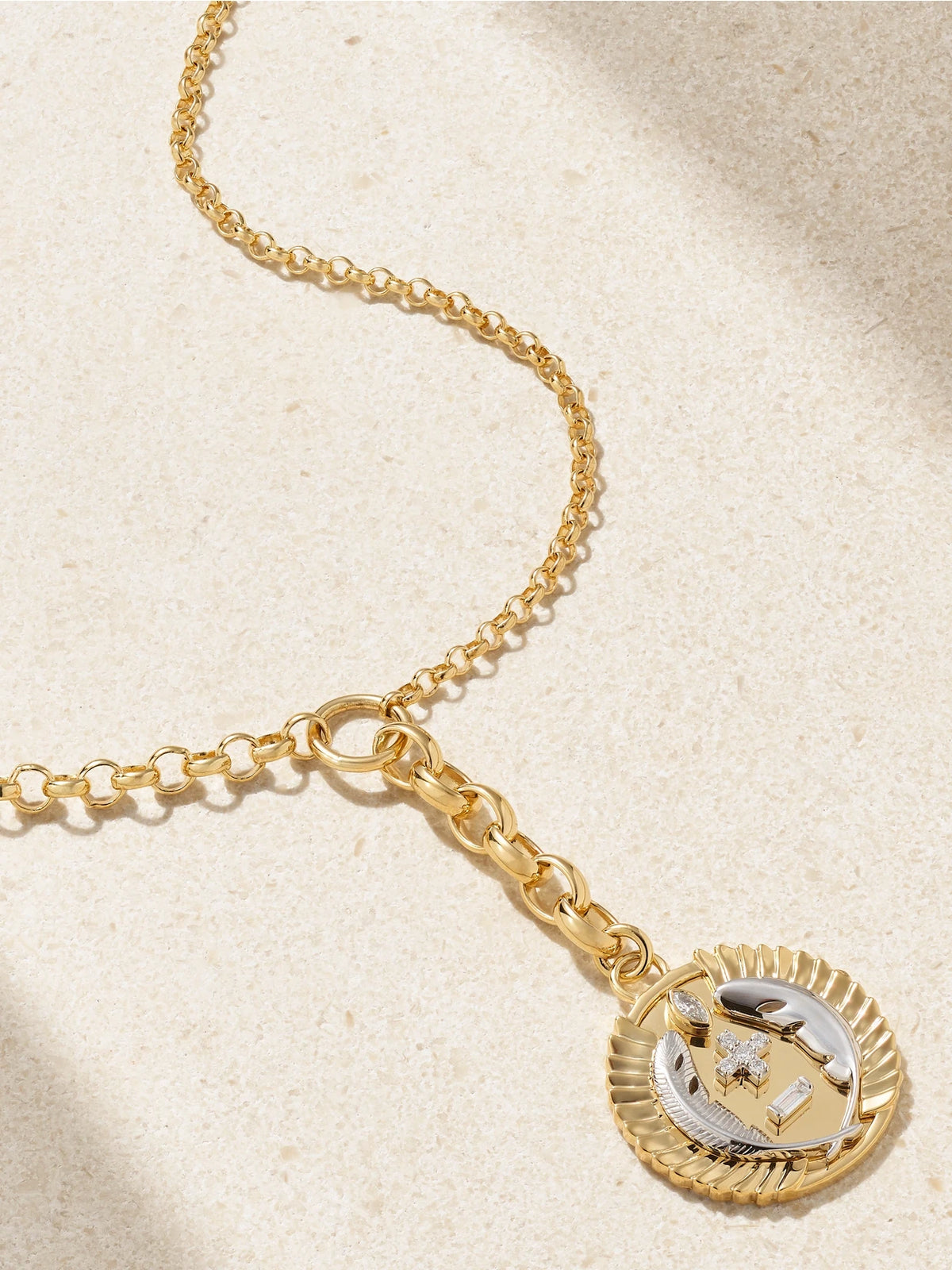 Vivacity 18-karat Yellow And White Gold Diamond Necklace