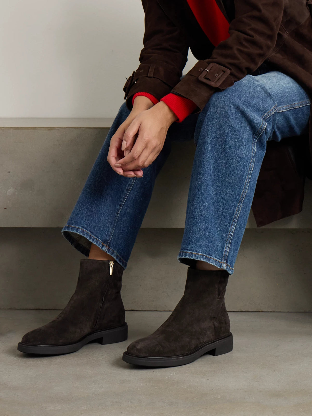 Lexington 20 Leather-trimmed Suede Ankle Boots