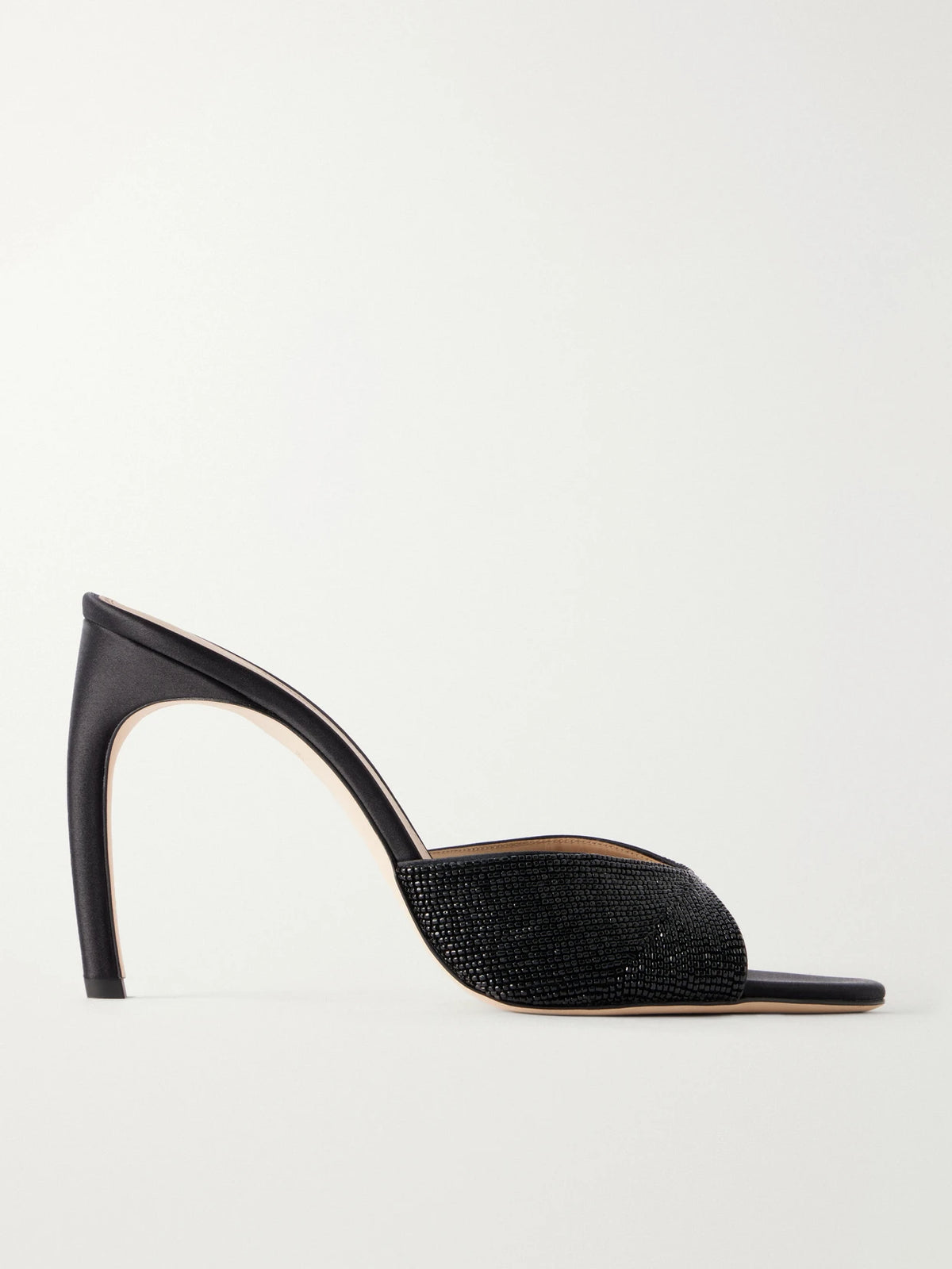 Victoria Beckham Harlow 100 Bead-embellished Satin Sandals