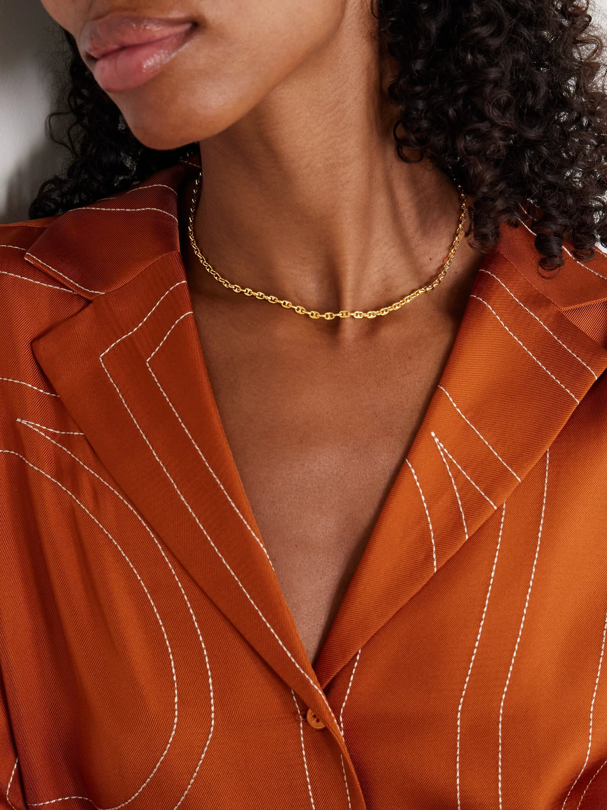 Image of Necklaces. Product name - Classic Gold Vermeil Necklace in Multi colour by brand - Sophie Buhai